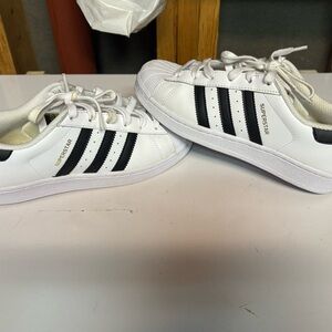 Adidas Superstar White and Black Sneakers